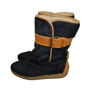 Tecnica Italy Fur Cold Weather Belted Boot Women's Size 42 US 11 Gorpcore Winter